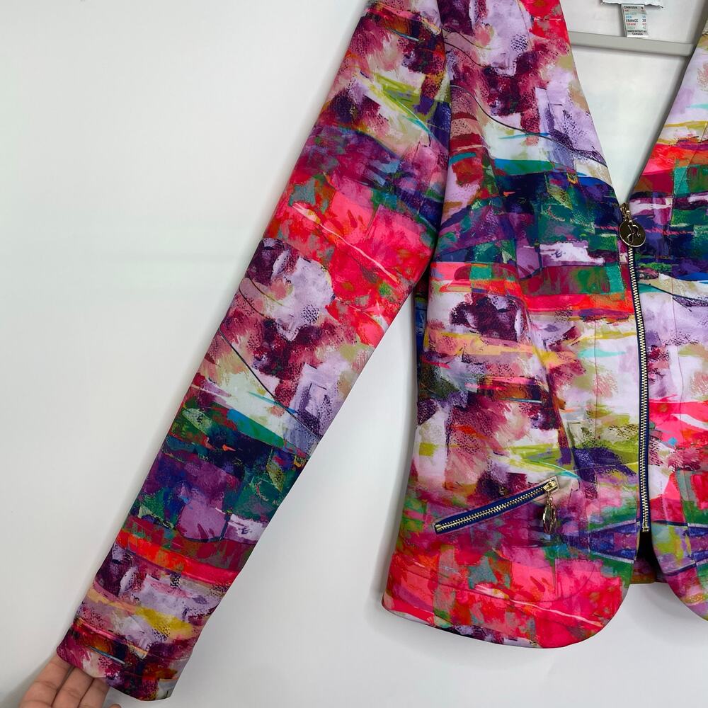 Joseph Ribkoff Multi-Color Abstract Art To Wear S… - image 3